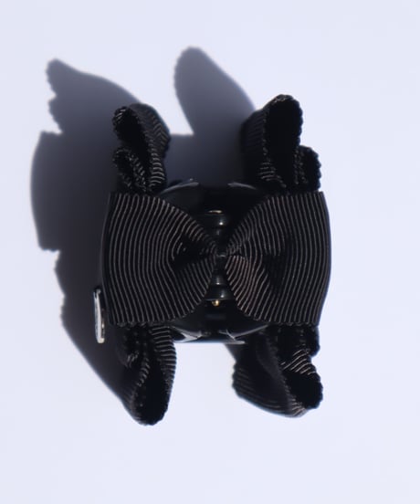 black double ribbon(mini mini clip)