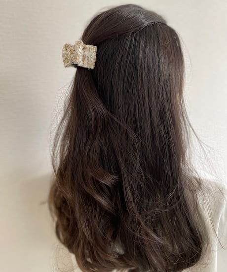 beige×white×gold (mini mini clip)