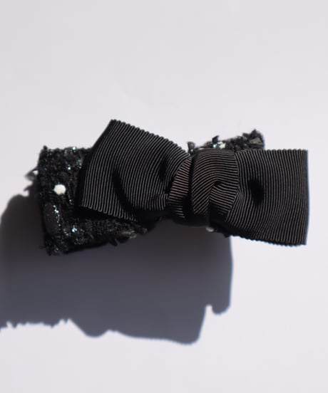 black×silver and white pompom(combination ribbon)
