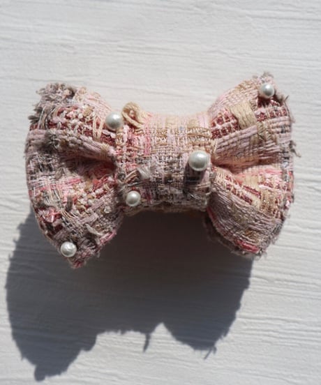 cotton pearl×pink×beige (banana clip)