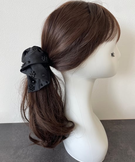 black silhouette ribbon(clip)