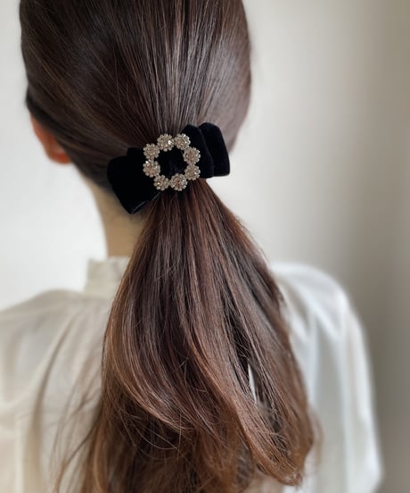 Velvet bijou ribbon (chouchou)