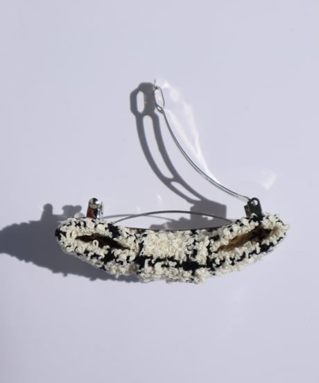 waffle ivory×black(barrette)