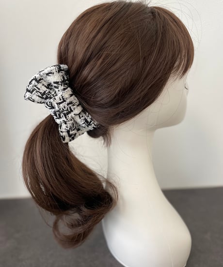 meshwhite× black(banana clip)