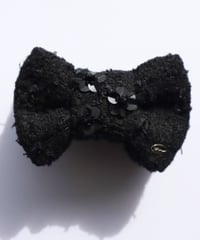 Sequins flower 6 black×black(banana clip)