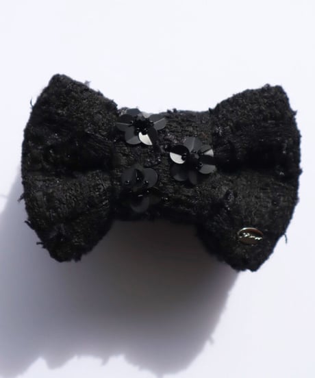 Sequins flower 6 black×black(banana clip)
