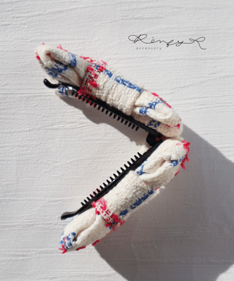 cream×pink×Blue(banana clip)
