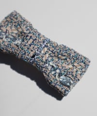 beige×blue×lamé(barrette)