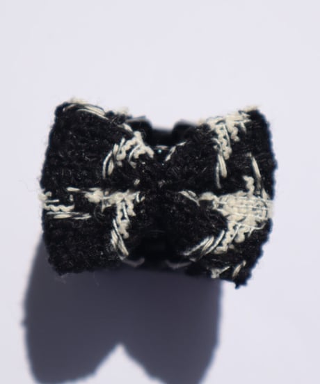 black×ivory houndstooth(mini mini clip)