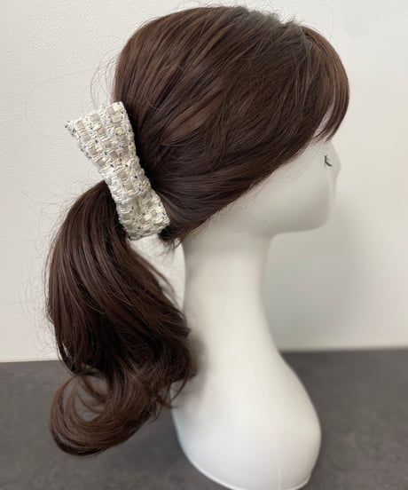 Ivory White Grey ×Metallic Silver(smart banana clip)