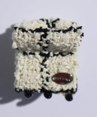 waffle ivory×black(mini mini clip)