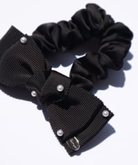 pearl double ribbon(chouchou)