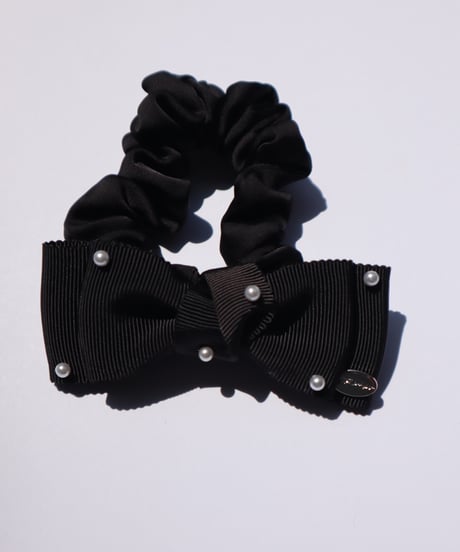 pearl double ribbon(chouchou)
