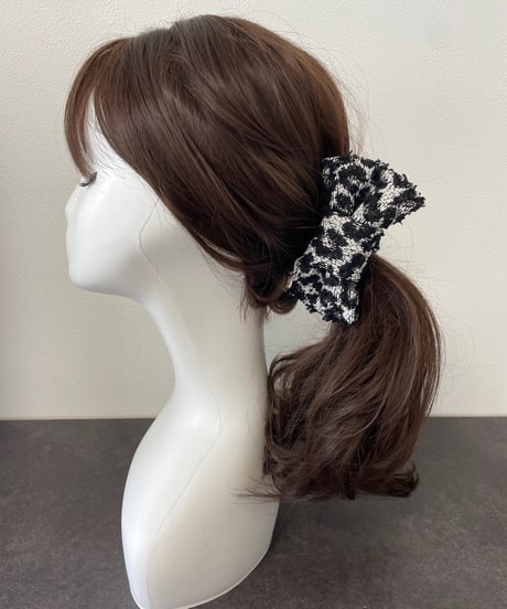 leopard  tweed monotone(banana clip)