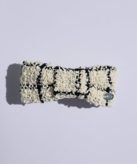 waffle ivory×black(barrette)