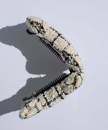 waffle ivory×black(banana clip)