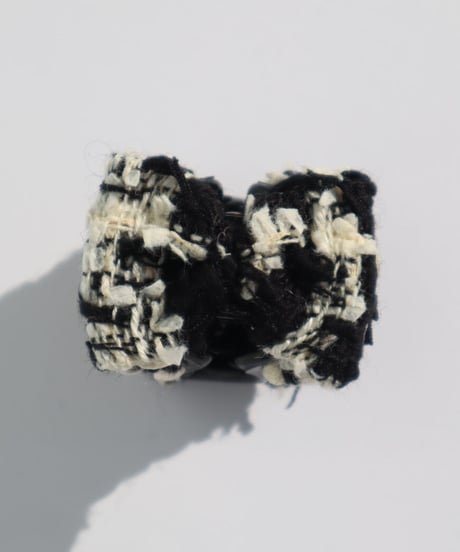 feather black×feather ivory(mini mini clip)