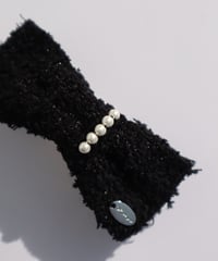 cotton  Pearl 5×black×linelamé(barrette)