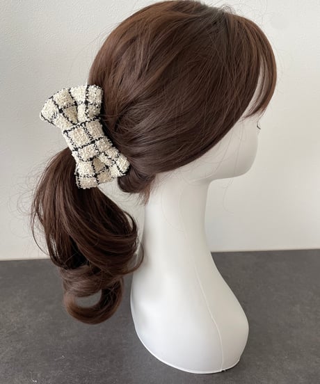 waffle ivory×black(banana clip)