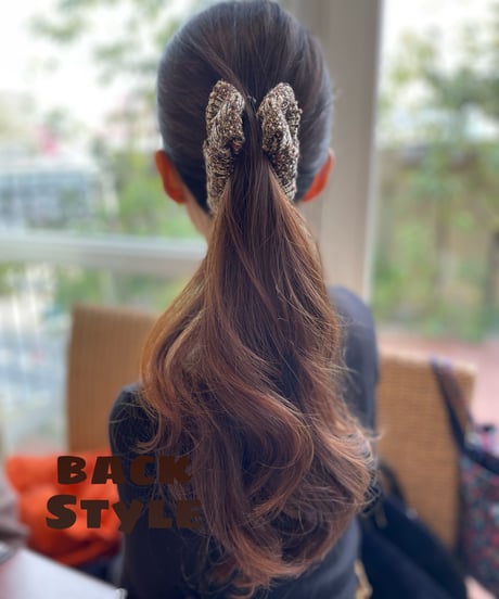 dark brown×beige(banana clip)