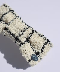 waffle ivory×black(barrette)