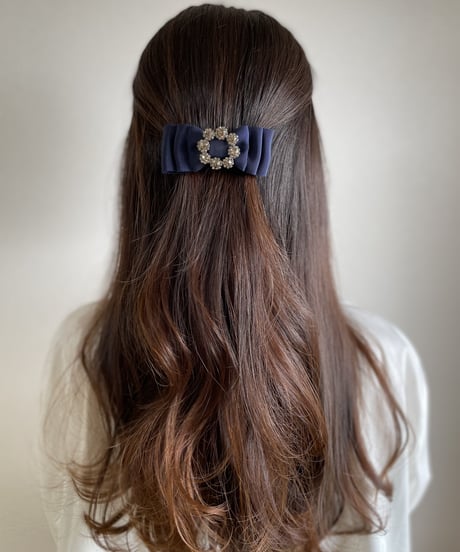 bijou triple ribbon(barrette)