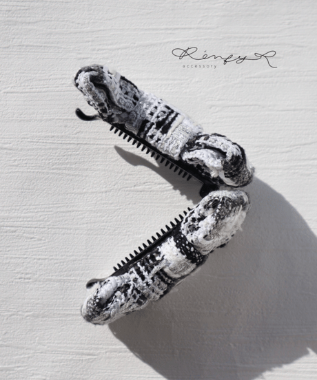 silver×white×black(banana clip)