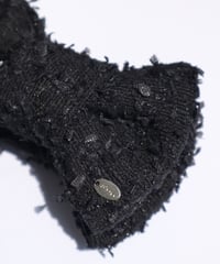 leopard  tweed black(banana clip)