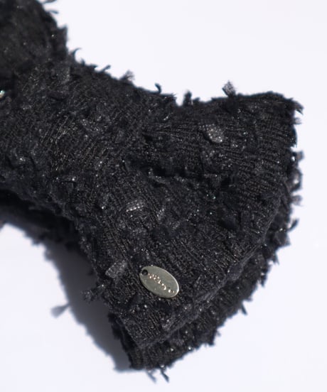leopard  tweed black(banana clip)