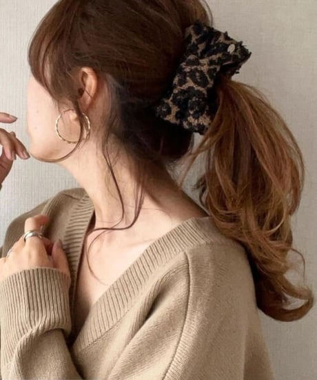 leopard  tweed brown(banana clip)