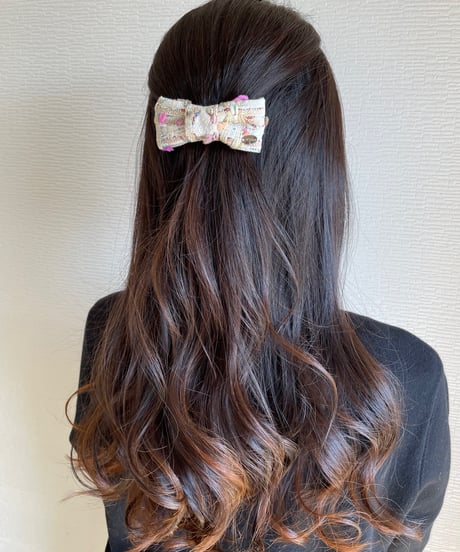 ivory×pompoms color(barrette)