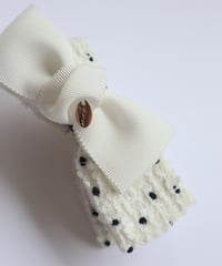 white×ivory white×black dot(combination ribbon)