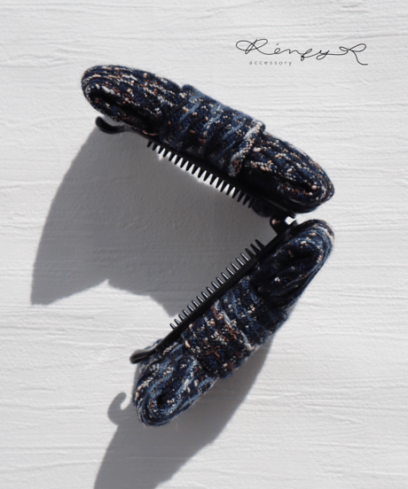 navy×black×brown(banana clip)