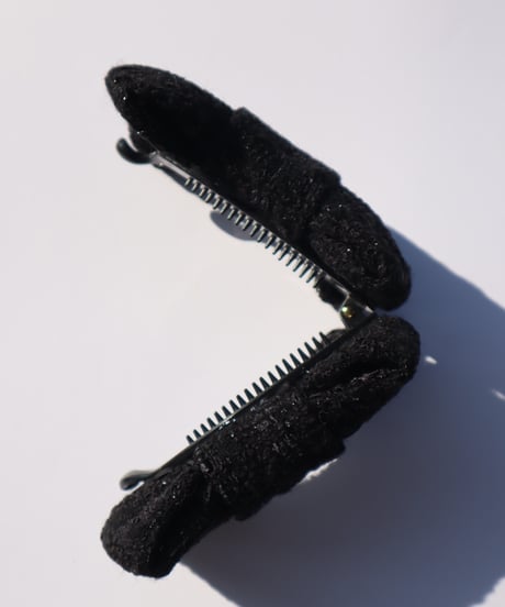 black×silver lamé(banana clip)