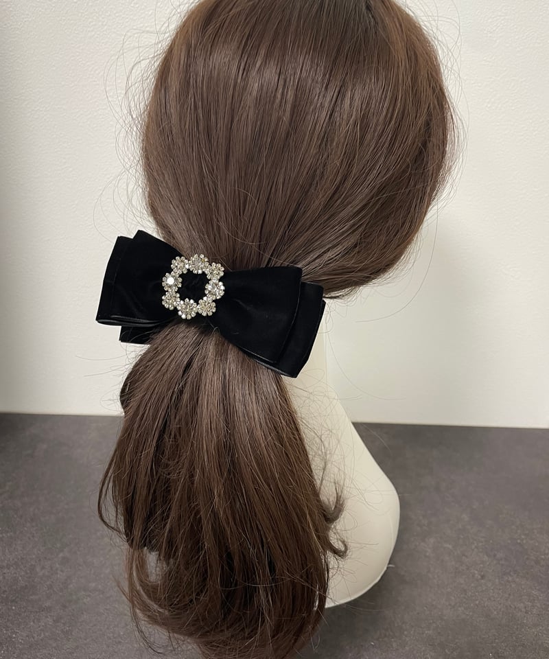 velvet ×bijou double ribbon(banana clip) | Rénfy