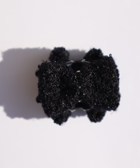 Sequins flower 4 boucle black (mini mini ribbon clip)