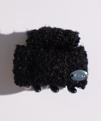 boucle black (mini mini ribbon clip)