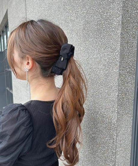 black×shiny texture(combination ribbon)