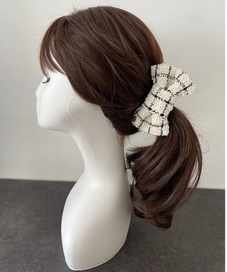 waffle ivory×black(banana clip)