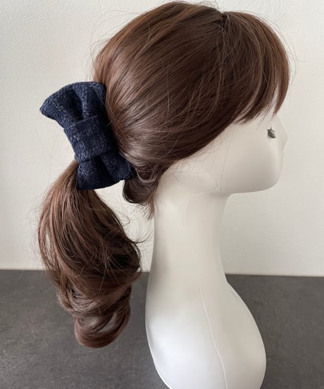 Navy×spiral(banana clip)
