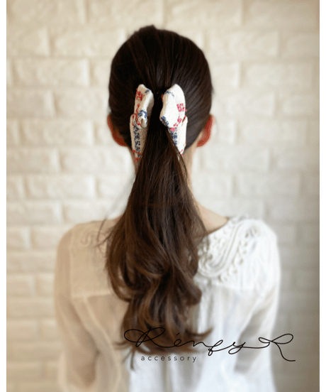cream×pink×Blue(banana clip)