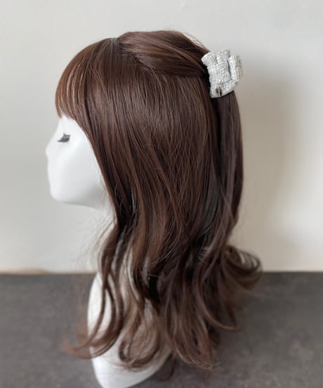 lightgray ×silver(mini mini ribbon clip)