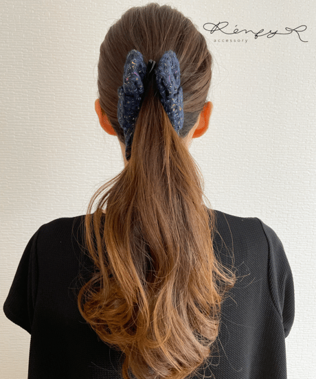 navy×rainbow(banana clip)