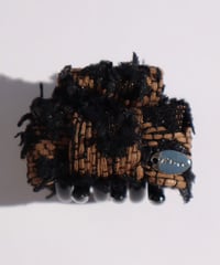 leopard brown(mini mini ribbon clip)
