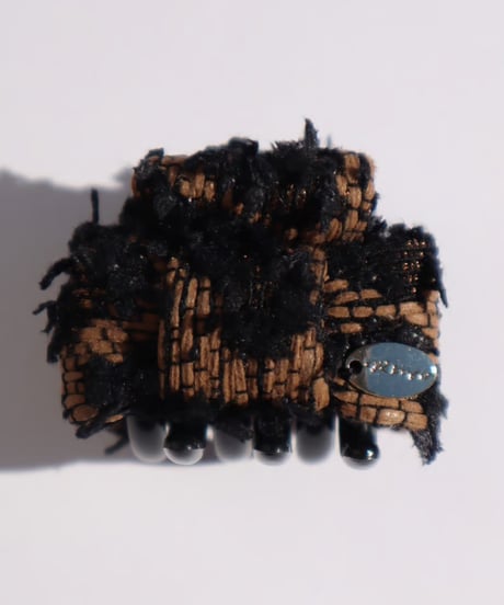leopard brown(mini mini ribbon clip)
