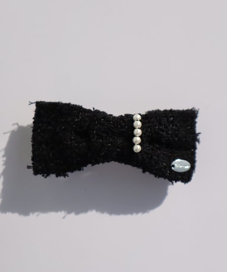 cotton  Pearl 5×black×linelamé(barrette)
