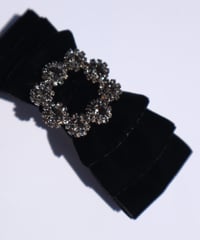 Velvet bijou  triple ribbon(barrette)