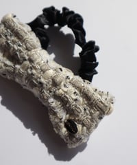 Ivory White Grey ×Metallic Silver (chouchou)