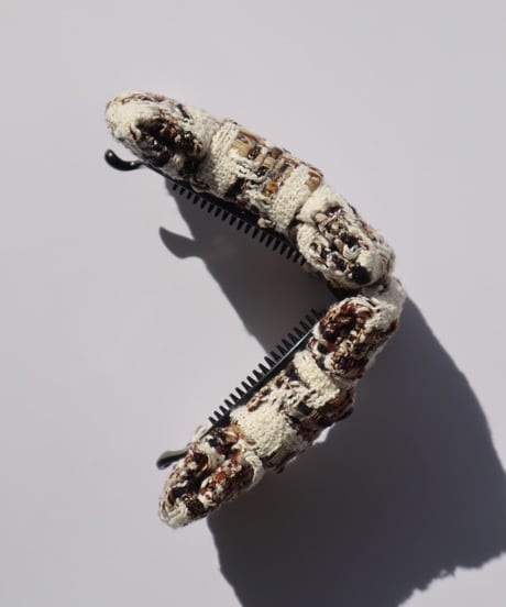 ivory×brown mix(banana clip)