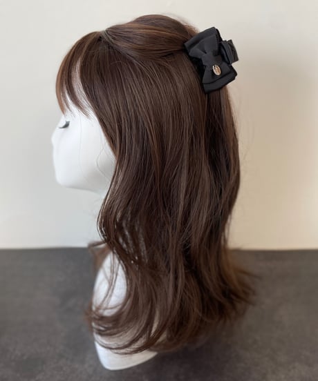 black double ribbon(mini mini clip)
